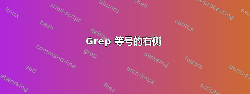 Grep 等号的右侧