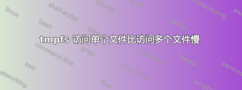 tmpfs 访问单个文件比访问多个文件慢