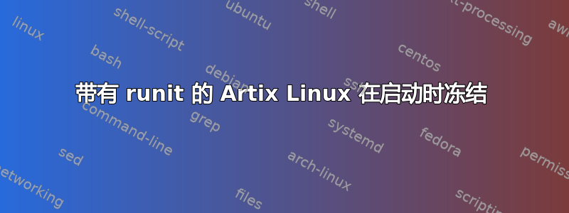 带有 runit 的 Artix Linux 在启动时冻结