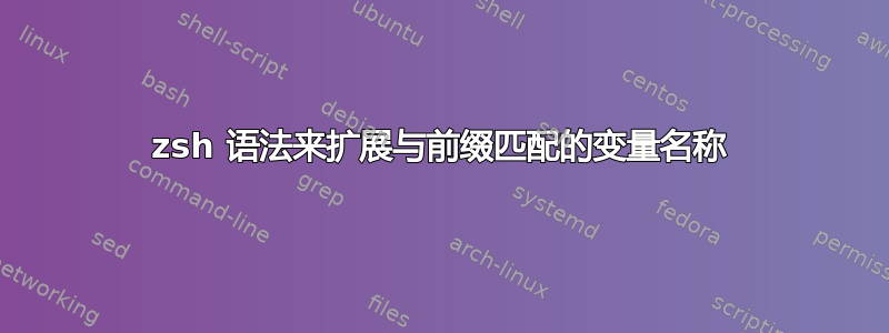 zsh 语法来扩展与前缀匹配的变量名称