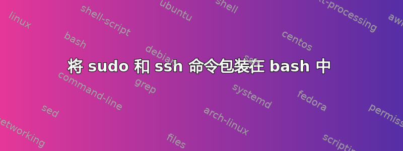 将 sudo 和 ssh 命令包装在 bash 中