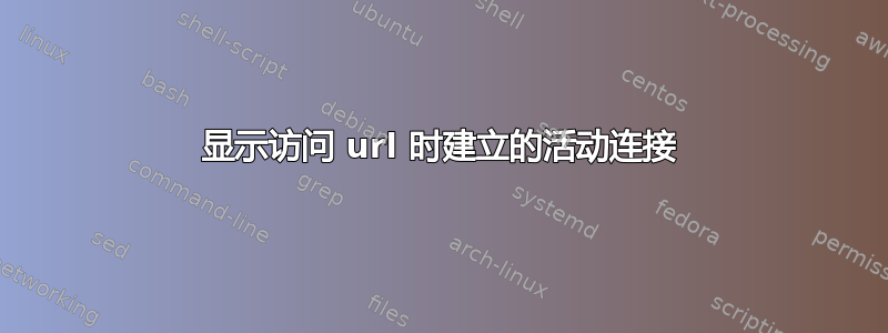 显示访问 url 时建立的活动连接