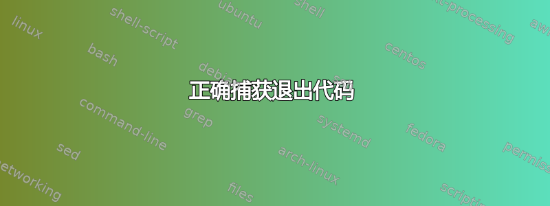 正确捕获退出代码