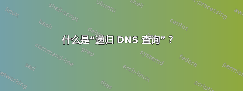 什么是“递归 DNS 查询”？ 