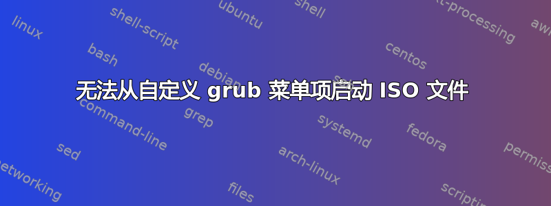 无法从自定义 grub 菜单项启动 ISO 文件