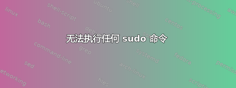 无法执行任何 sudo 命令