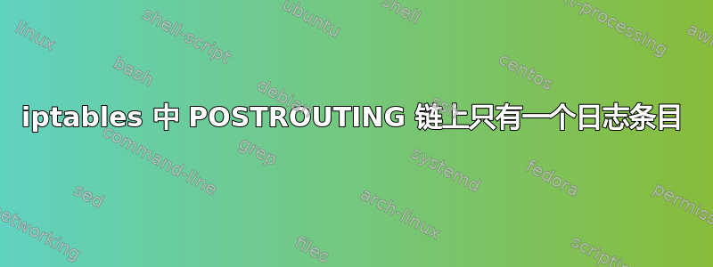 iptables 中 POSTROUTING 链上只有一个日志条目