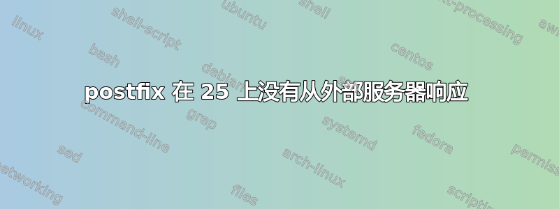 postfix 在 25 上没有从外部服务器响应