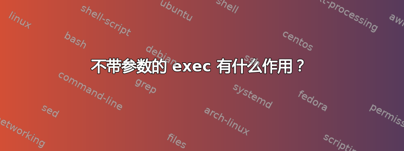 不带参数的 exec 有什么作用？