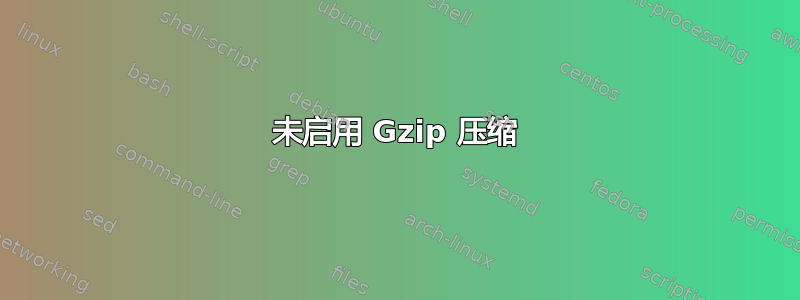 未启用 Gzip 压缩