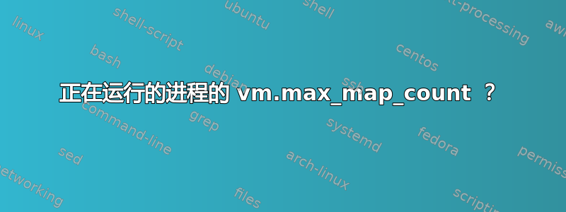 正在运行的进程的 vm.max_map_count ？