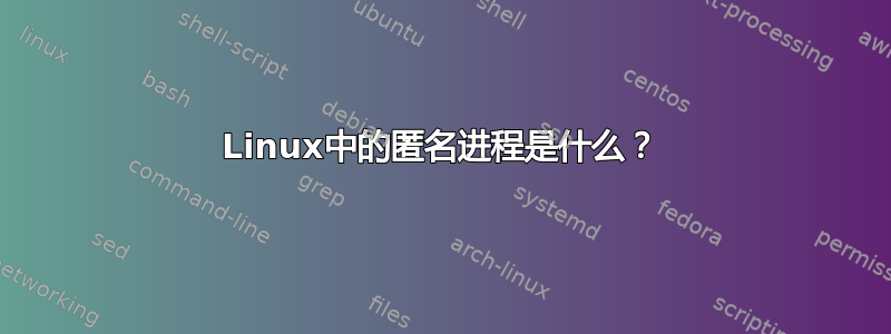 Linux中的匿名进程是什么？