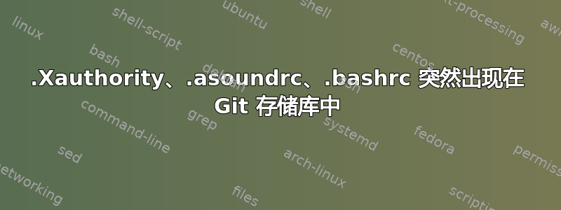 .Xauthority、.asoundrc、.bashrc 突然出现在 Git 存储库中