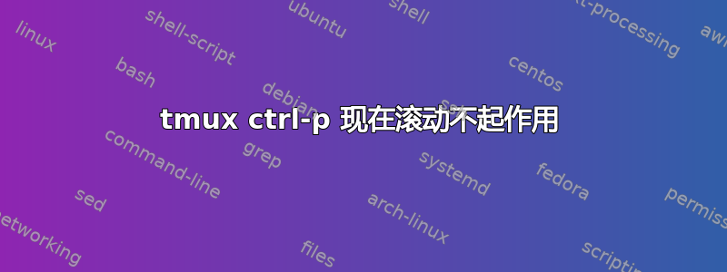 tmux ctrl-p 现在滚动不起作用