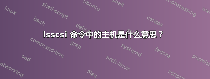 lsscsi 命令中的主机是什么意思？