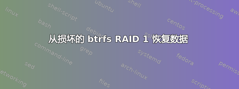 从损坏的 btrfs RAID 1 恢复数据