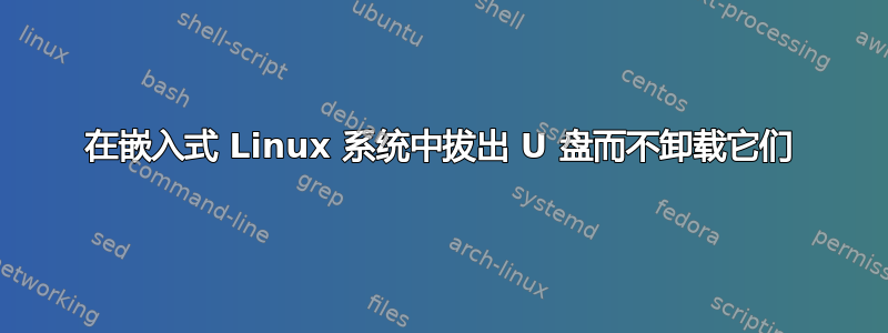 在嵌入式 Linux 系统中拔出 U 盘而不卸载它们