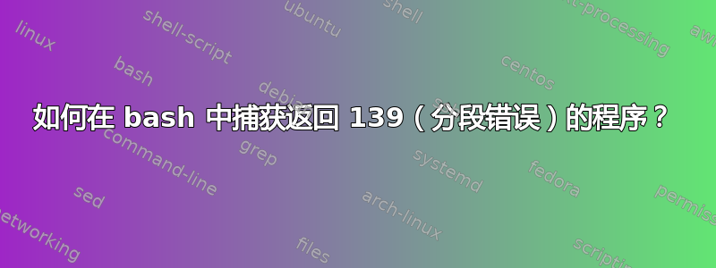 如何在 bash 中捕获返回 139（分段错误）的程序？