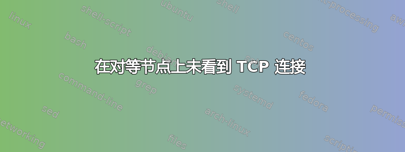 在对等节点上未看到 TCP 连接