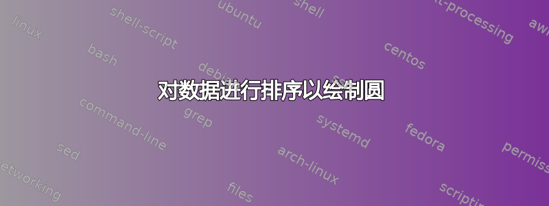 对数据进行排序以绘制圆