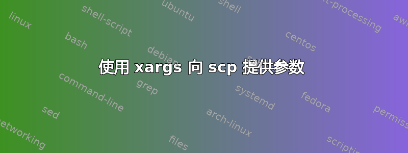 使用 xargs 向 scp 提供参数