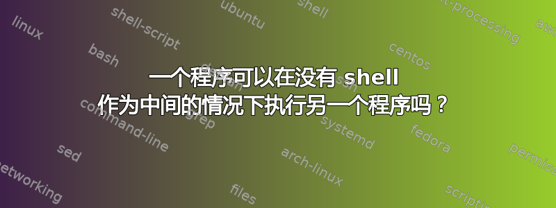 一个程序可以在没有 shell 作为中间的情况下执行另一个程序吗？