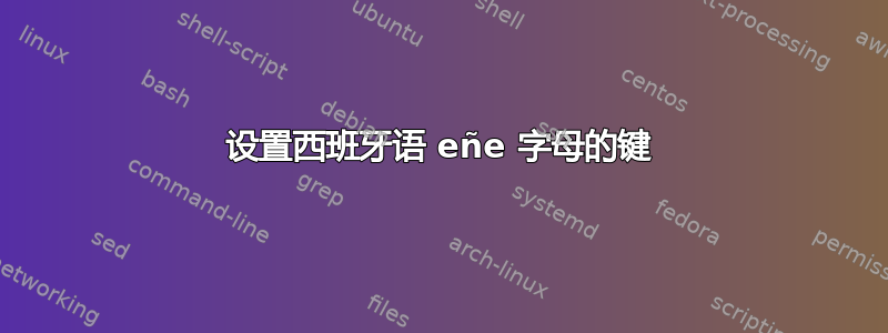 设置西班牙语 eñe 字母的键