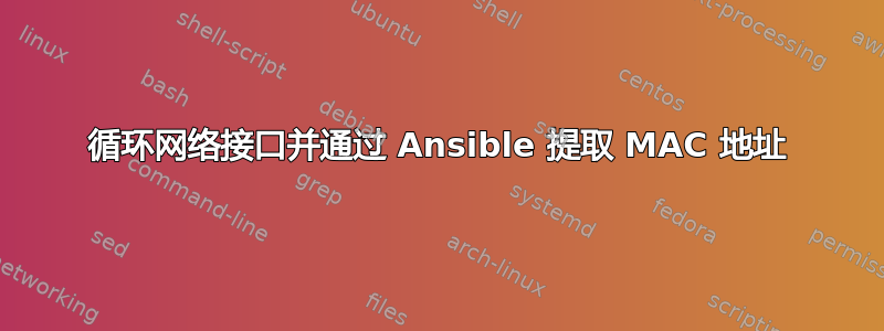 循环网络接口并通过 Ansible 提取 MAC 地址