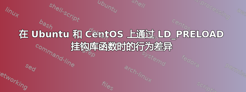 在 Ubuntu 和 CentOS 上通过 LD_PRELOAD 挂钩库函数时的行为差异