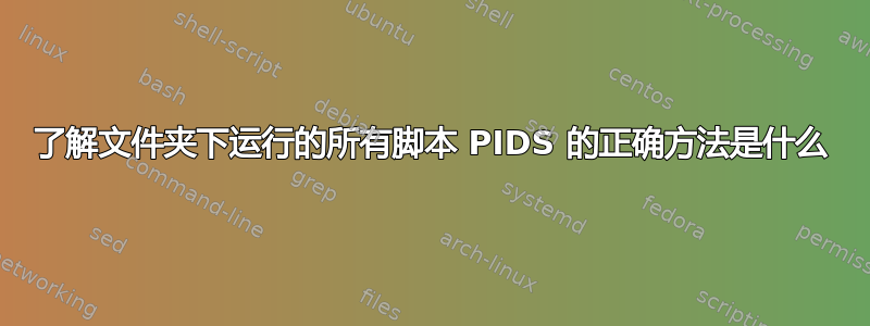 了解文件夹下运行的所有脚本 PIDS 的正确方法是什么