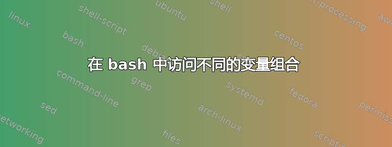 在 bash 中访问不同的变量组合