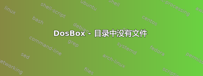 DosBox - 目录中没有文件