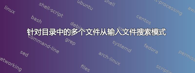 针对目录中的多个文件从输入文件搜索模式