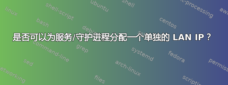 是否可以为服务/守护进程分配一个单独的 LAN IP？