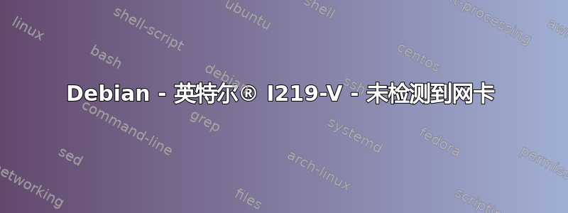 Debian - 英特尔® I219-V - 未检测到网卡