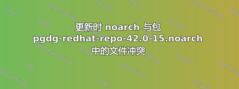 更新时 noarch 与包 pgdg-redhat-repo-42.0-15.noarch 中的文件冲突