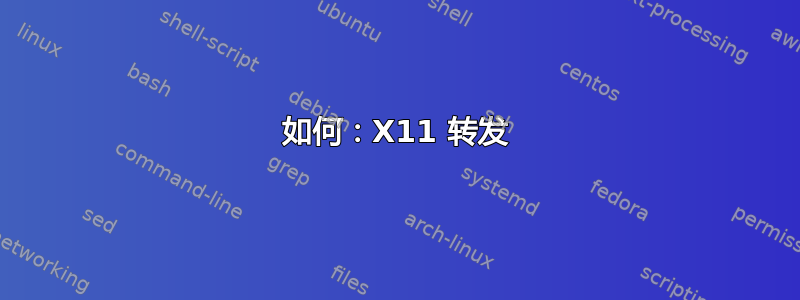 如何：X11 转发