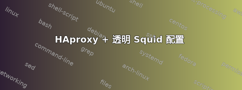 HAproxy + 透明 Squid 配置