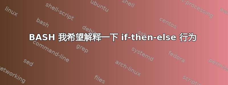 BASH 我希望解释一下 if-then-else 行为