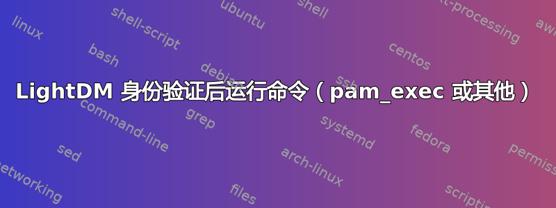 LightDM 身份验证后运行命令（pam_exec 或其他）