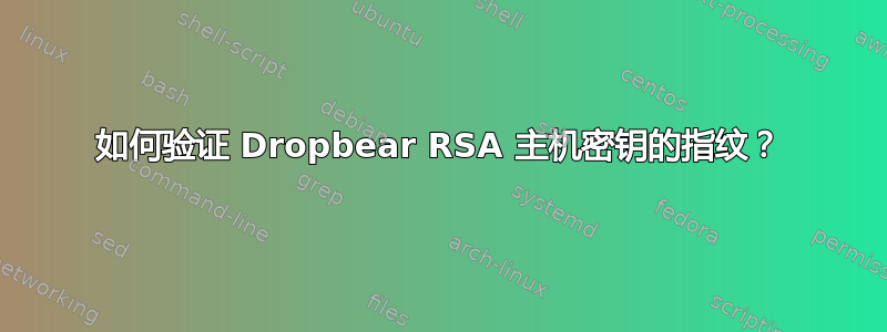 如何验证 Dropbear RSA 主机密钥的指纹？