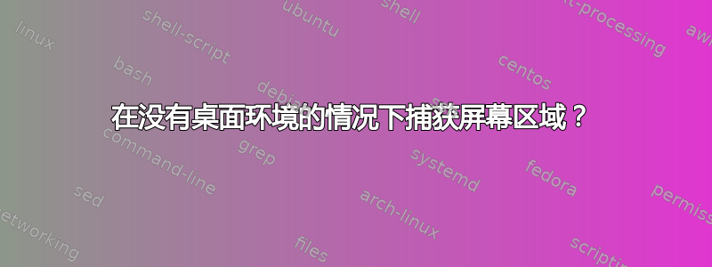 在没有桌面环境的情况下捕获屏幕区域？