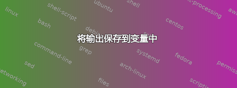 将输出保存到变量中