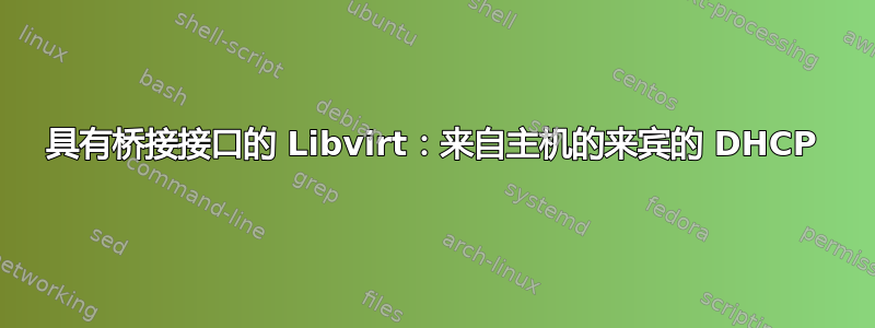 具有桥接接口的 Libvirt：来自主机的来宾的 DHCP