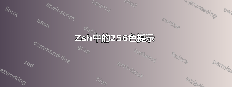 Zsh中的256色提示