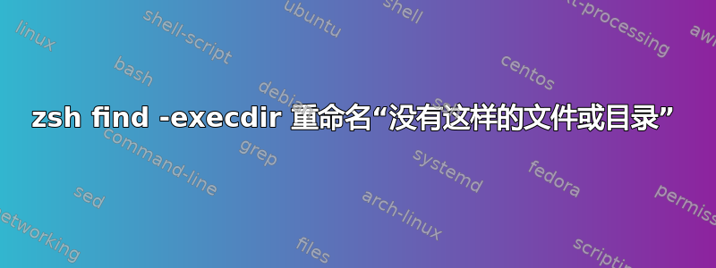 zsh find -execdir 重命名“没有这样的文件或目录”