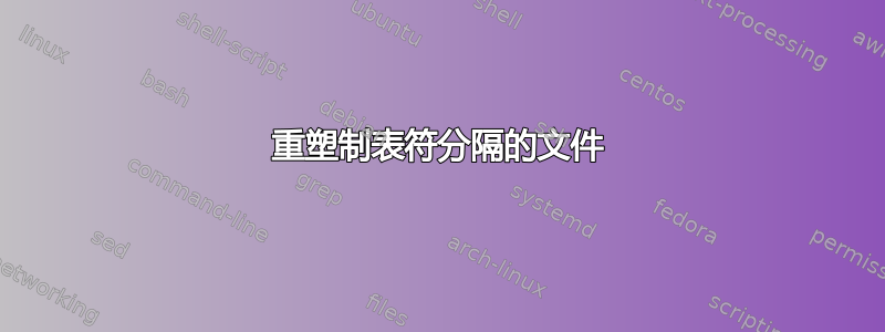 重塑制表符分隔的文件