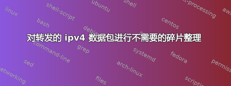 对转发的 ipv4 数据包进行不需要的碎片整理