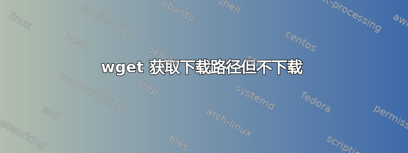 wget 获取下载路径但不下载