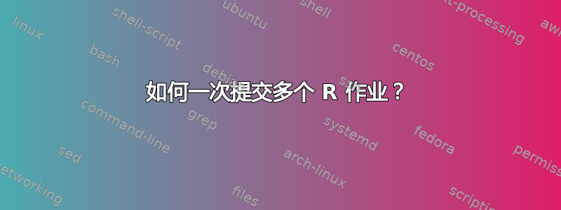 如何一次提交多个 R 作业？